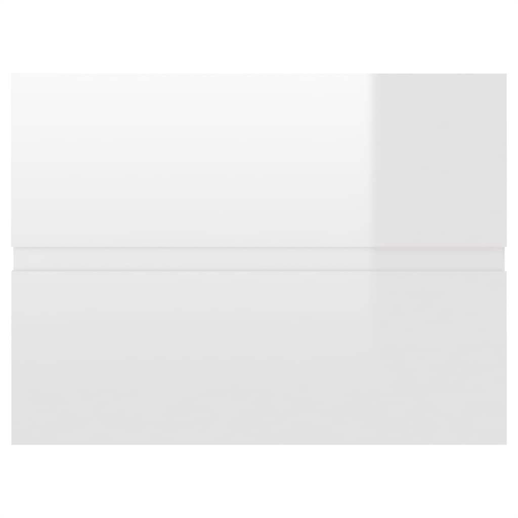 Waschbeckenunterschrank Hochglanz-Weiß 60x38,5x45 cm
