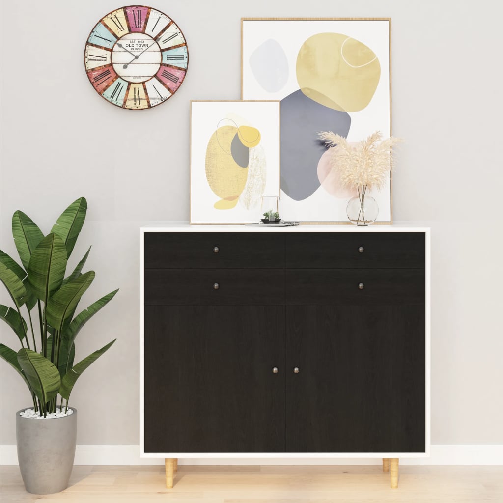 Möbelfolien 2 Stk. Selbstklebend Holz-Optik 500x90 cm PVC
