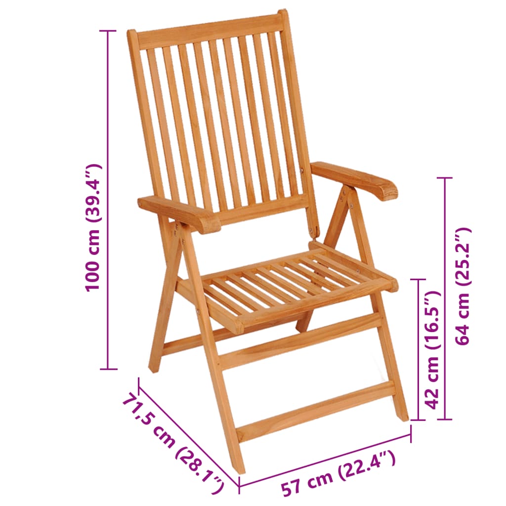 Gartenstühle 2 Stk. mit Taupe Kissen Massivholz Teak