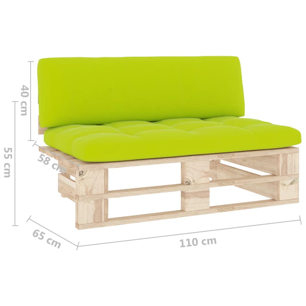 Outdoor-Mittelsofa Paletten Imprägniertes Kiefernholz