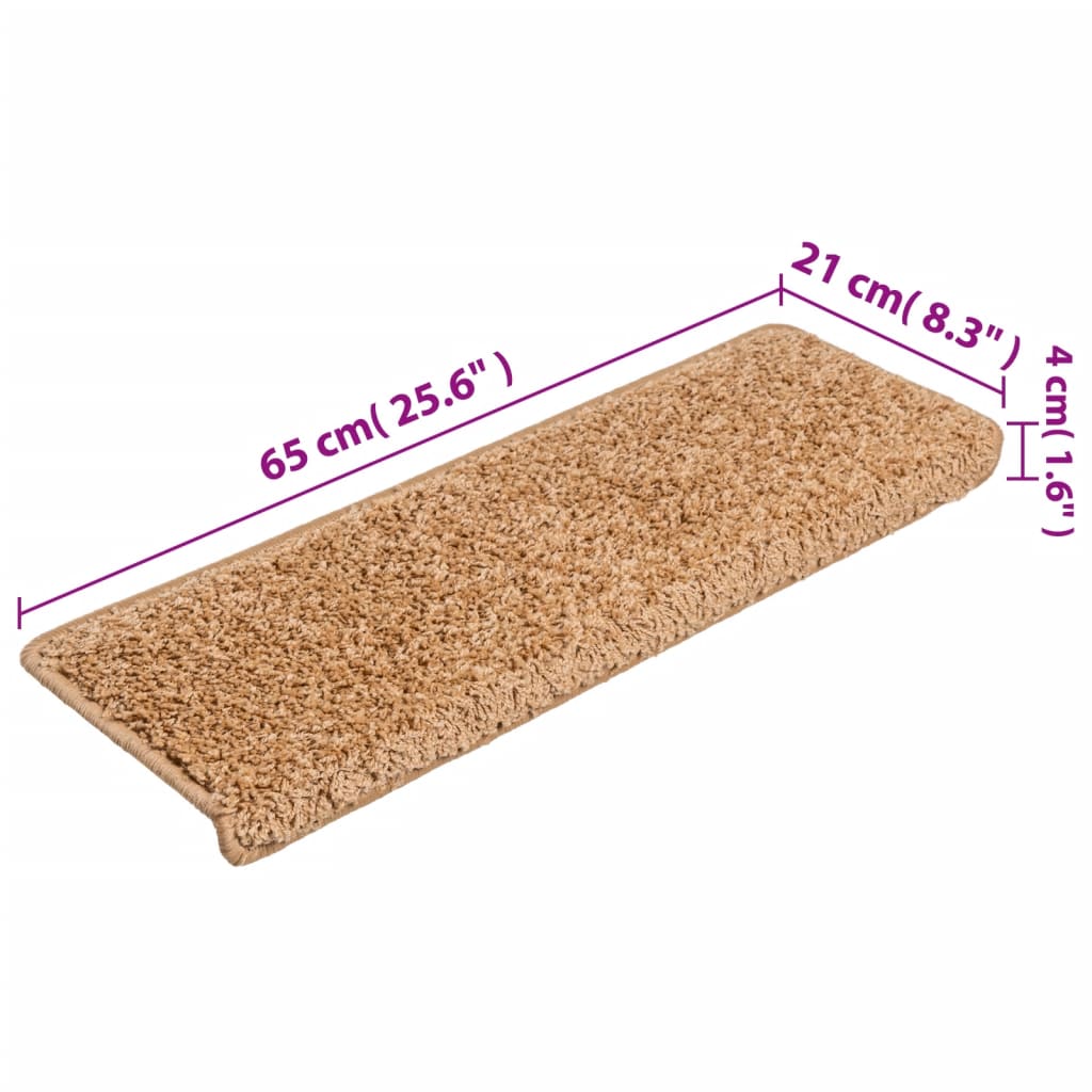 Stufenmatten 10 Stk. 65x21x4 cm Beige