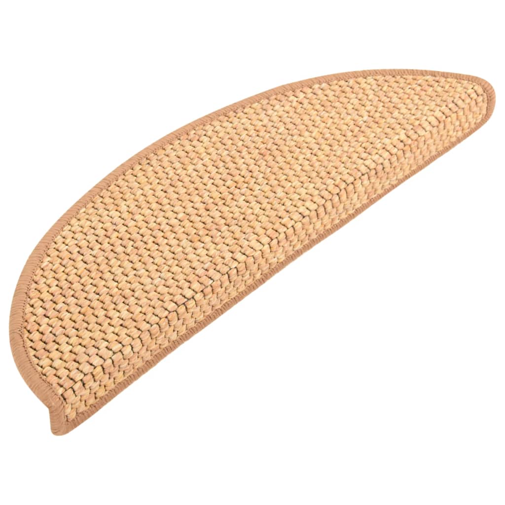 Treppenmatten Selbstklebend Sisal-Optik 15Stk. 56x17x3cm Orange