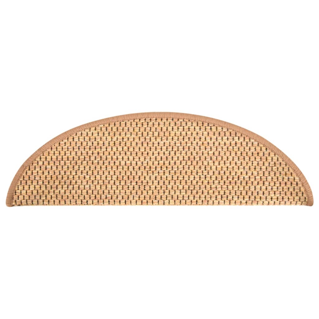 Treppenmatten Selbstklebend Sisal-Optik 15Stk. 56x17x3cm Orange