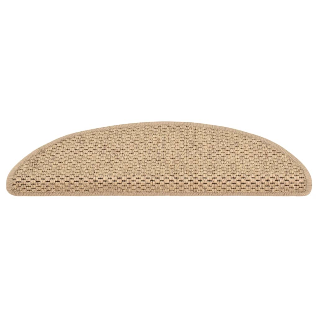 Treppenmatten Selbstklebend Sisal-Optik 15 Stk. 56x17x3 cm Sand