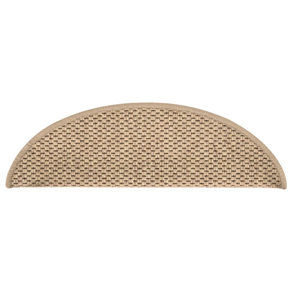 Treppenmatten Selbstklebend Sisal-Optik 15 Stk. 56x17x3 cm Sand