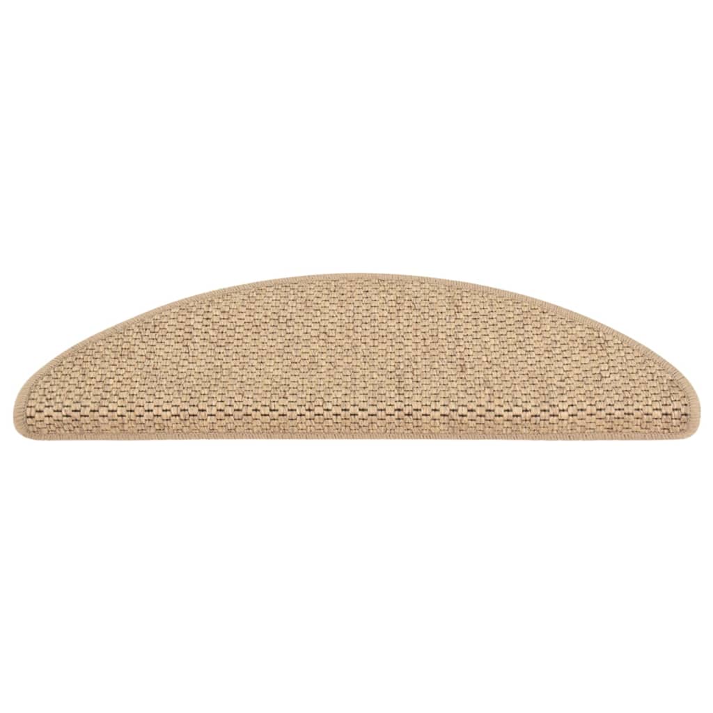 Treppenmatten Selbstklebend Sisal-Optik 15 Stk. 65x21x4 cm Sand