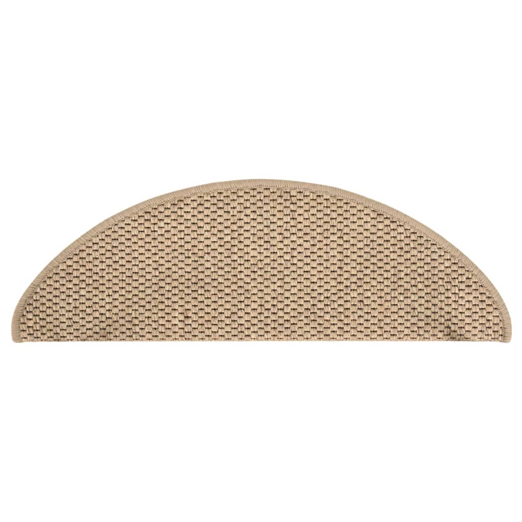 Treppenmatten Selbstklebend Sisal-Optik 15 Stk. 65x21x4 cm Sand