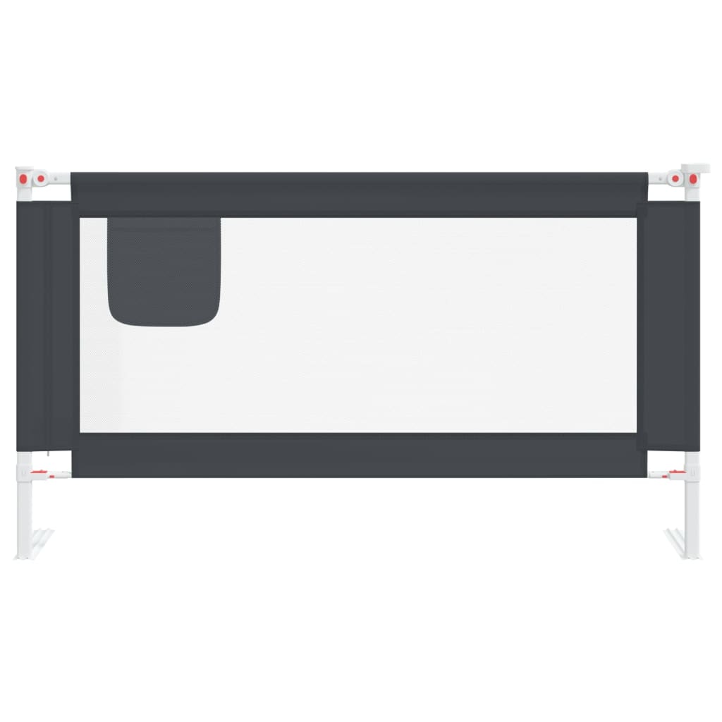 Kleinkind-Bettschutzgitter Dunkelgrau 150x25 cm Stoff