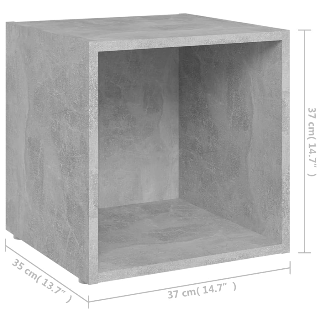 TV-Schrank Betongrau 37x35x37 cm Holzwerkstoff