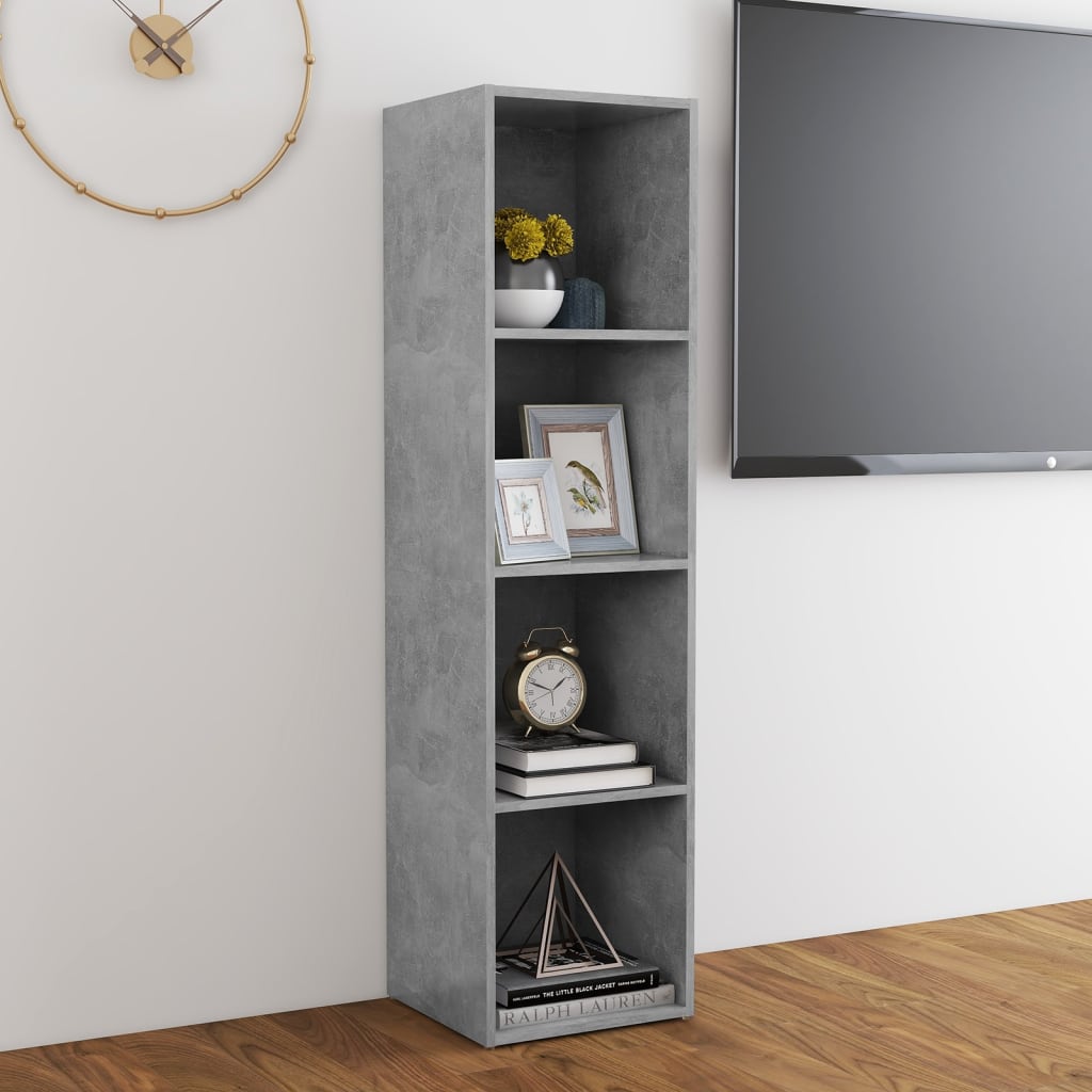 TV-Schrank Betongrau 142,5x35x36,5 cm Holzwerkstoff