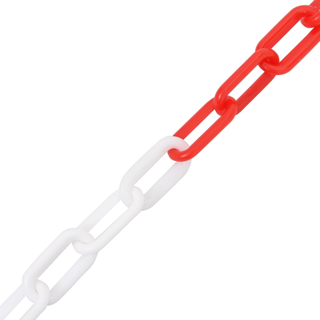 Absperrkette Rot und Weiß 100 m Ø4 mm Kunststoff