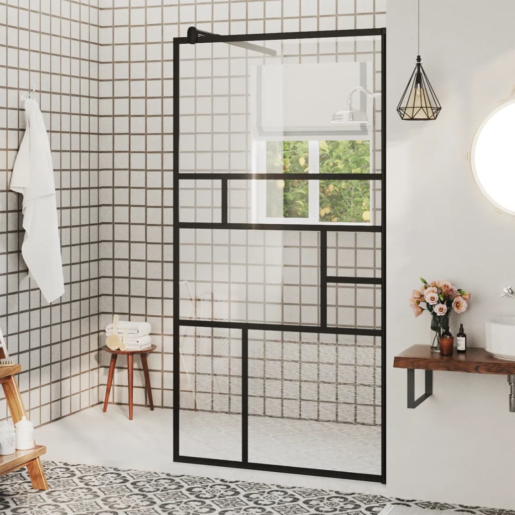 Duschwand für Begehbare Dusche mit Klarem ESG Glas 80x195 cm