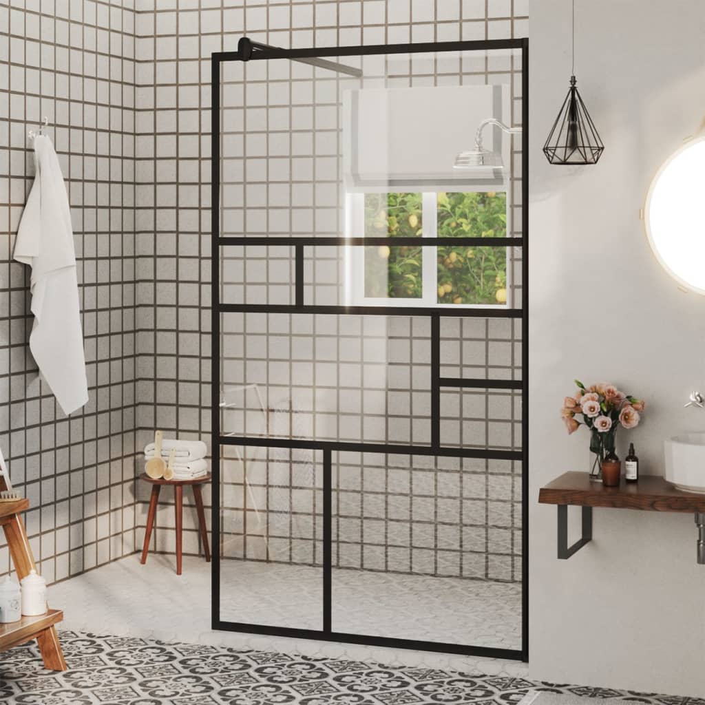 Duschwand für Begehbare Dusche mit Klarem ESG Glas 90x195 cm