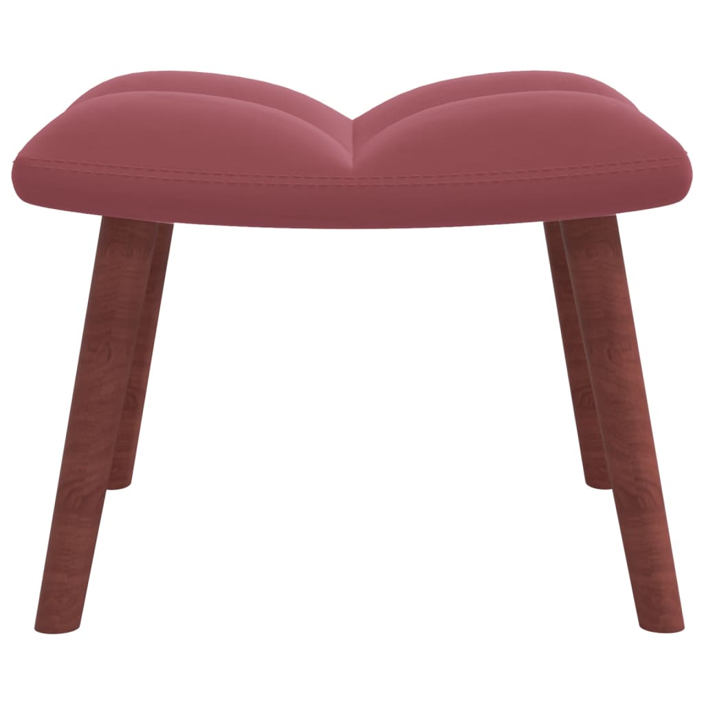 Relaxsessel mit Hocker Rosa Samt