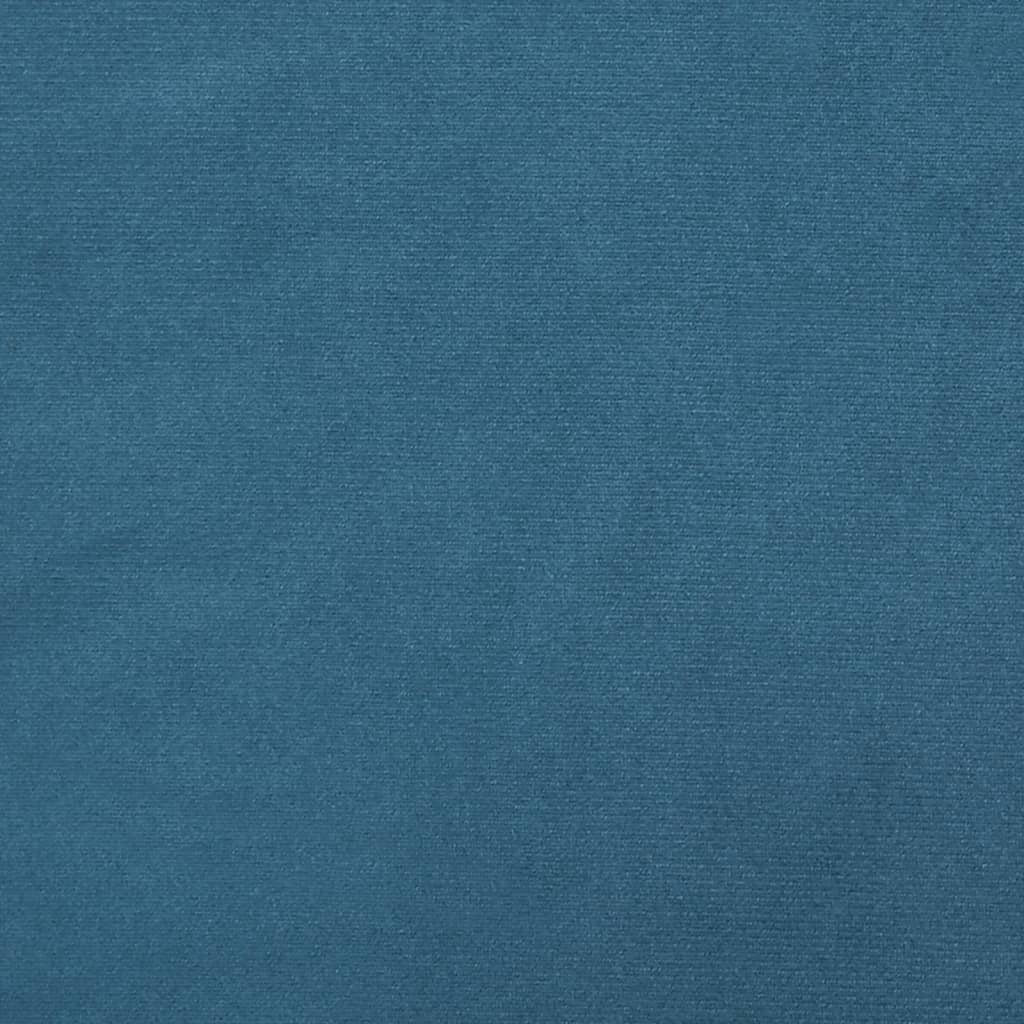 Schaukelstuhl mit Massivholz-Gummibeinen Blau Samt