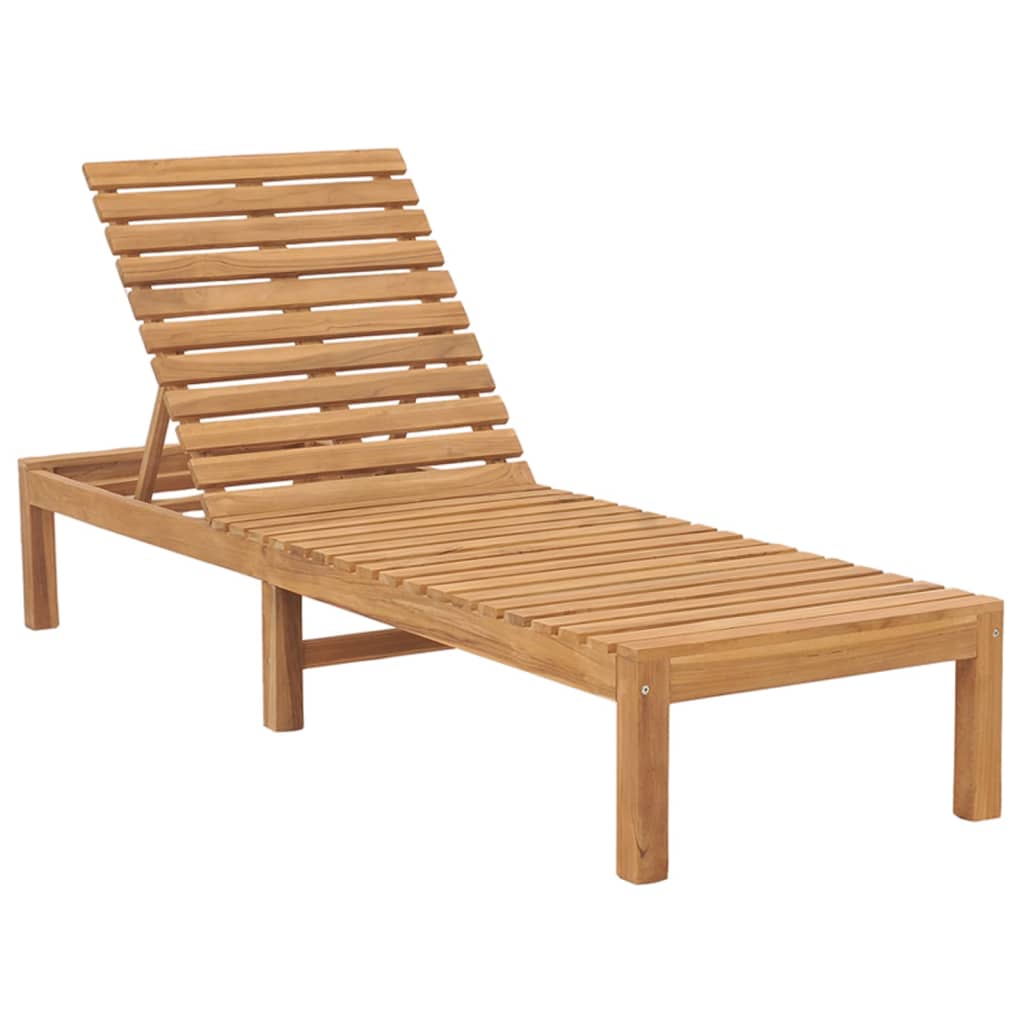 Sonnenliegen 2 Stk. Massivholz Teak