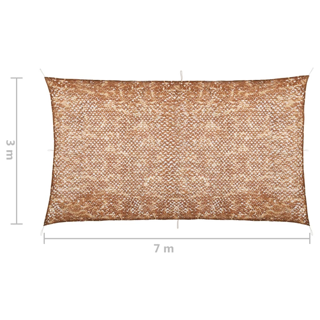 Tarnnetz mit Aufbewahrungstasche 3x7 m Beige