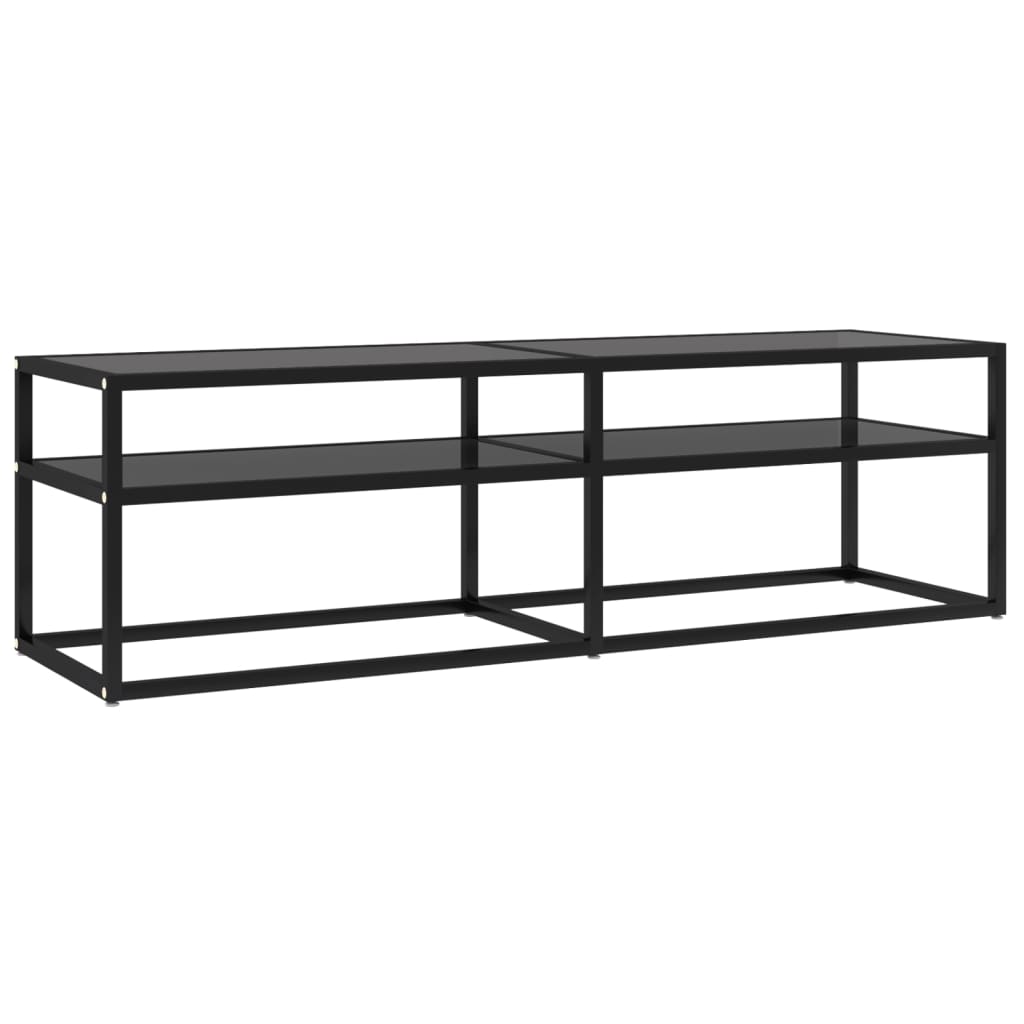 TV-Schrank Schwarz 140x40x40,5 cm Hartglas