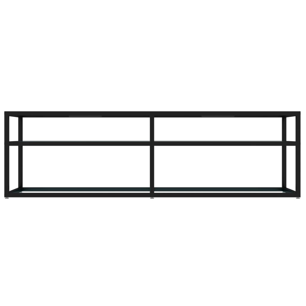 TV-Schrank Weiß Marmor-Optik 140x40x40,5 cm Hartglas