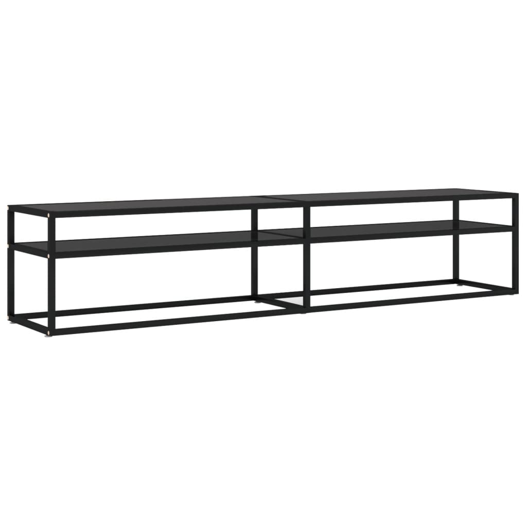 TV-Schrank Schwarz 200x40x40,5 cm Hartglas