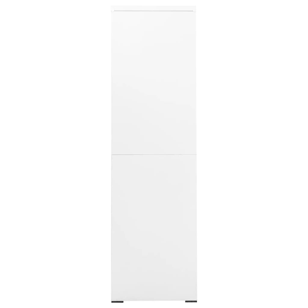 Aktenschrank Weiß 90x46x164 cm Stahl