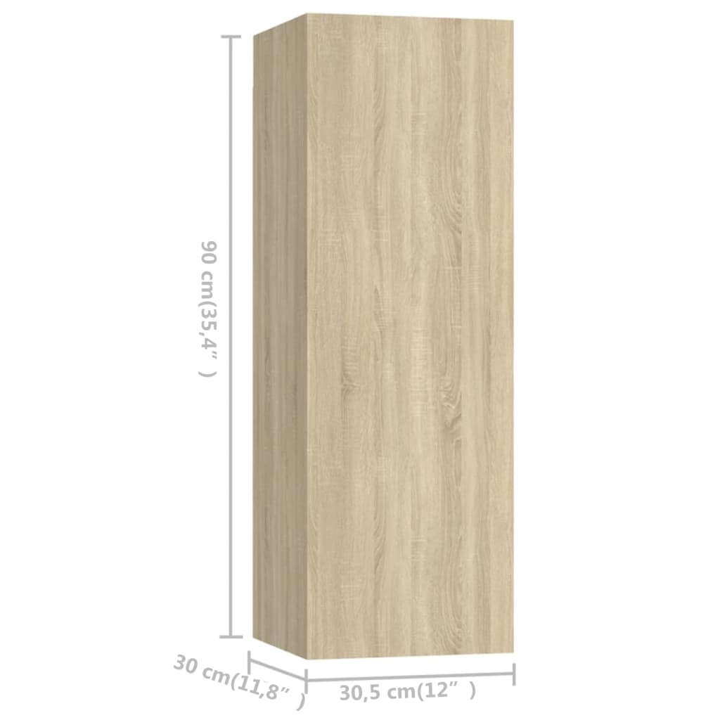 9-tlg. TV-Schrank-Set Sonoma-Eiche Holzwerkstoff