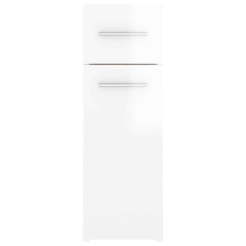 Apothekerschrank Hochglanz-Weiß 20x45,5x60 cm Holzwerkstoff