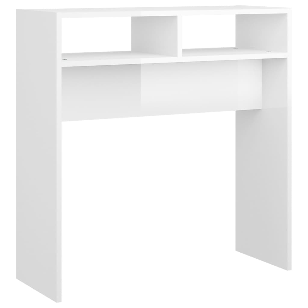 Konsolentisch Hochglanz-Weiß 78x30x80 cm Holzwerkstoff