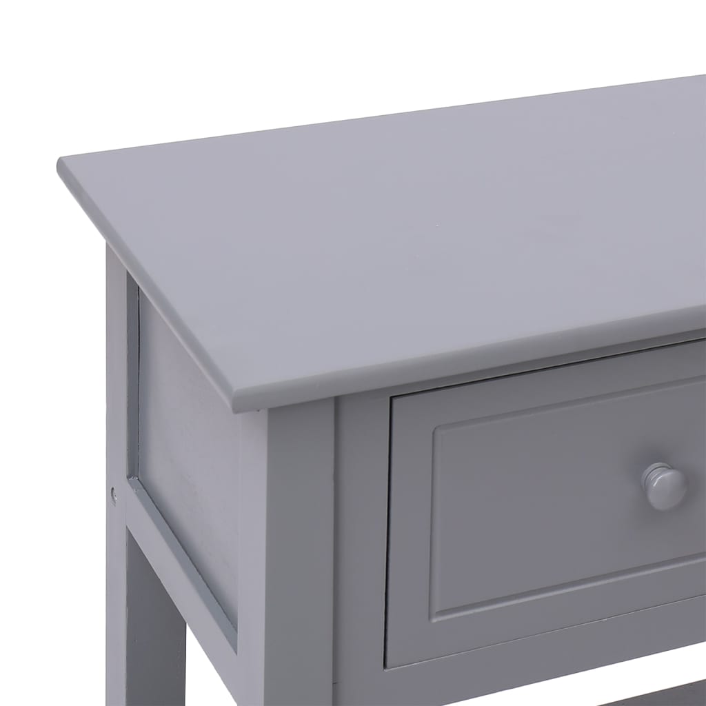 Sideboard Grau 108x30x76 cm Massivholz Paulownia