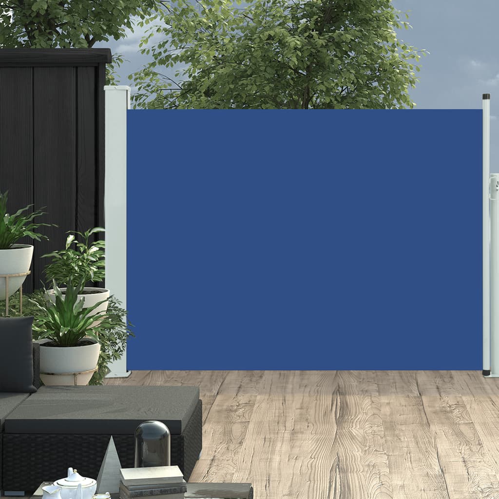 Seitenmarkise Ausziehbar 117x500 cm Blau