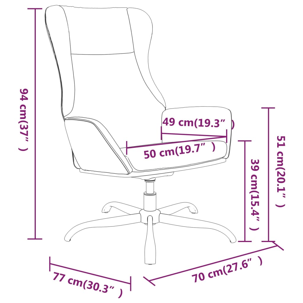 Relaxsessel Braun Kunstleder