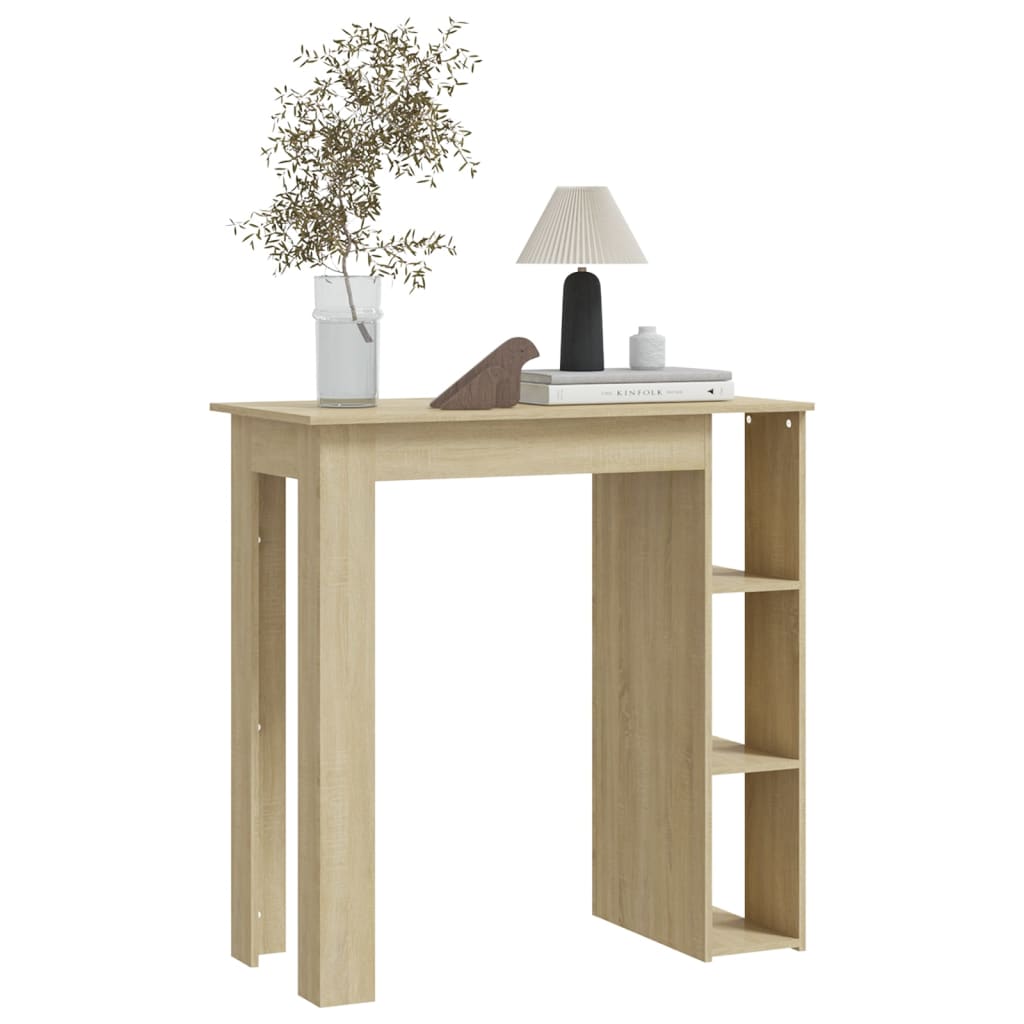 Bartisch mit Regal Sonoma-Eiche 102x50x103,5 cm Holzwerkstoff