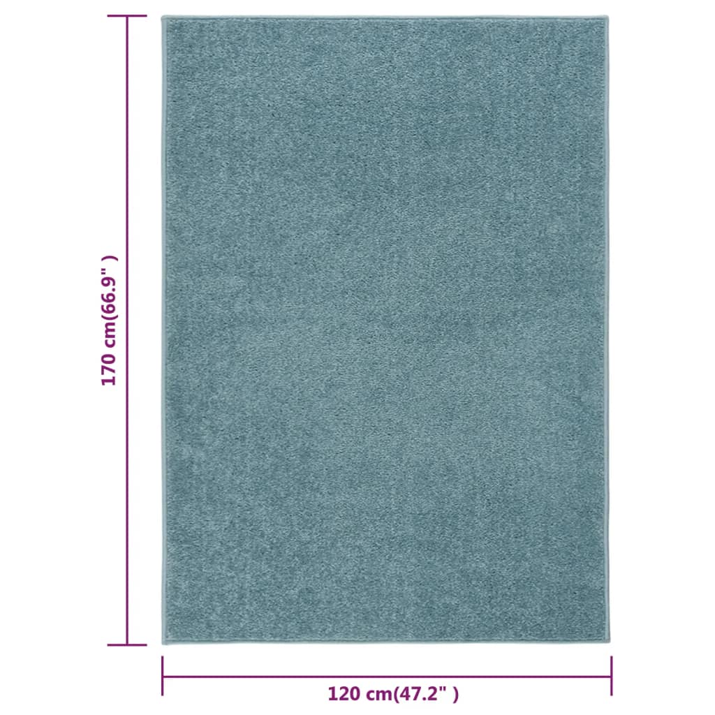 Teppich Kurzflor 120x170 cm Blau