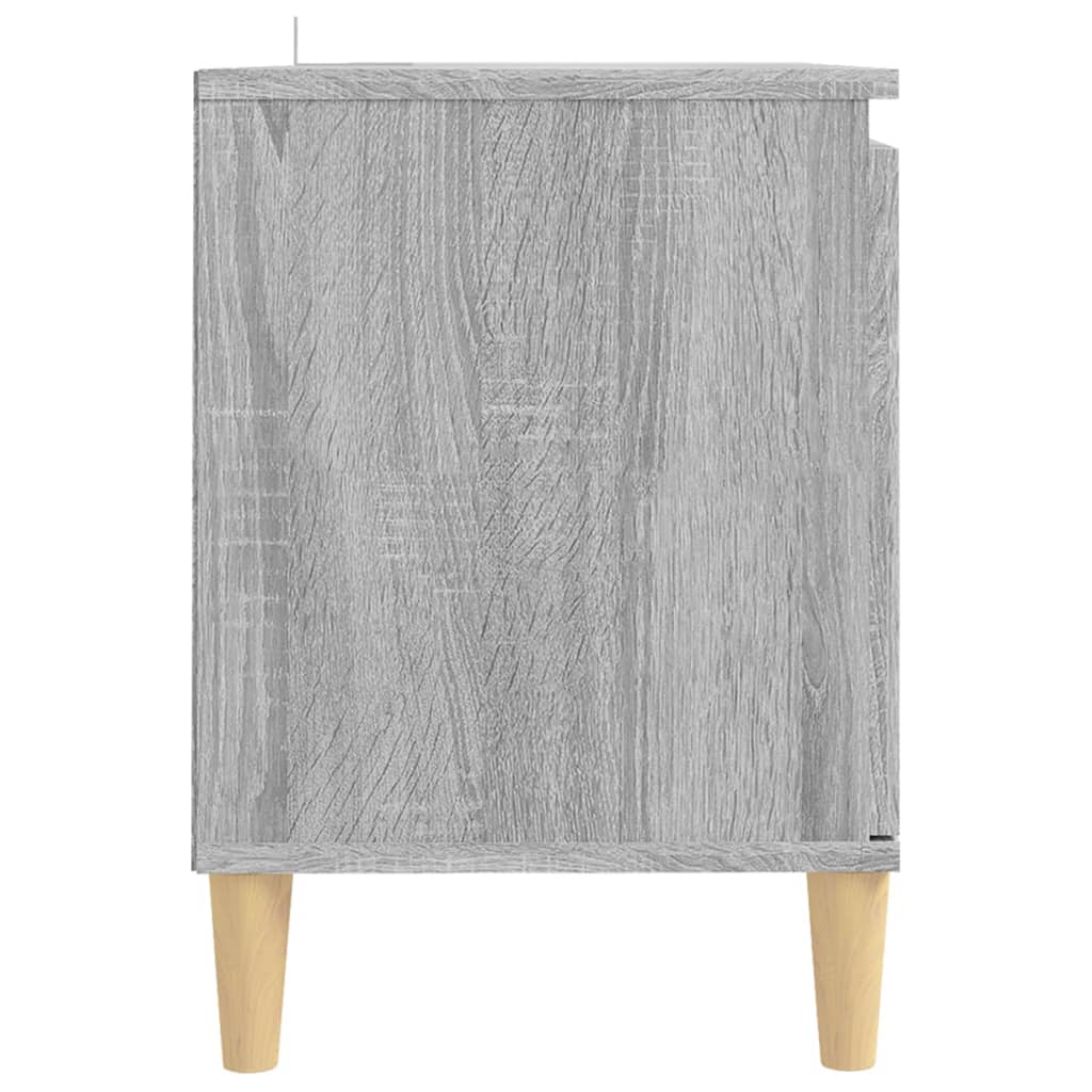 TV-Schrank mit Massivholz-Beinen Grau Sonoma 103,5x35x50 cm