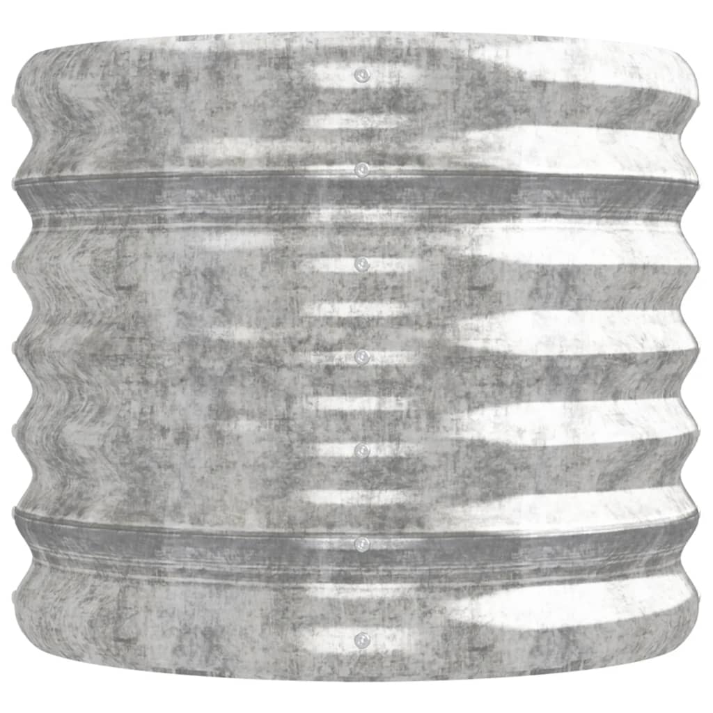 Hochbeet Pulverbeschichteter Stahl 224x40x36 cm Silbern