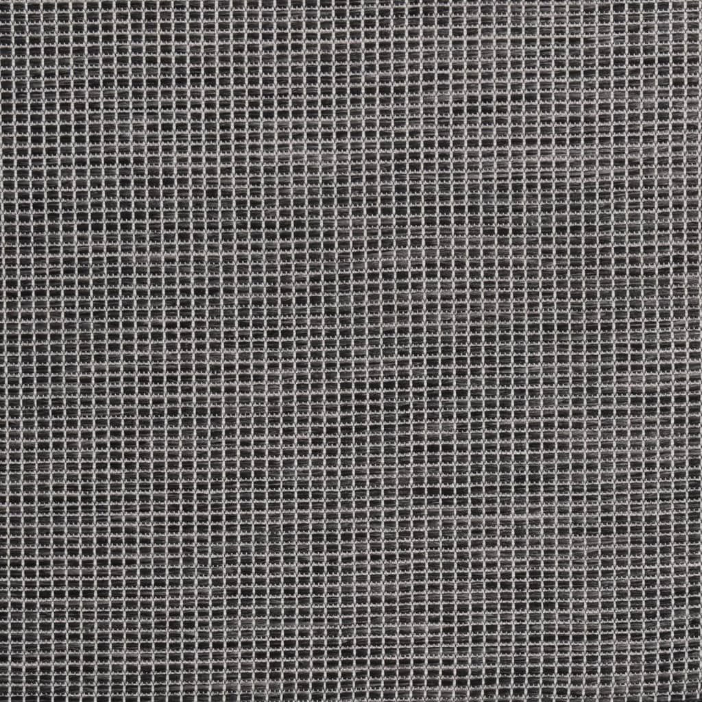 Outdoor-Teppich Flachgewebe 80x150 cm Grau