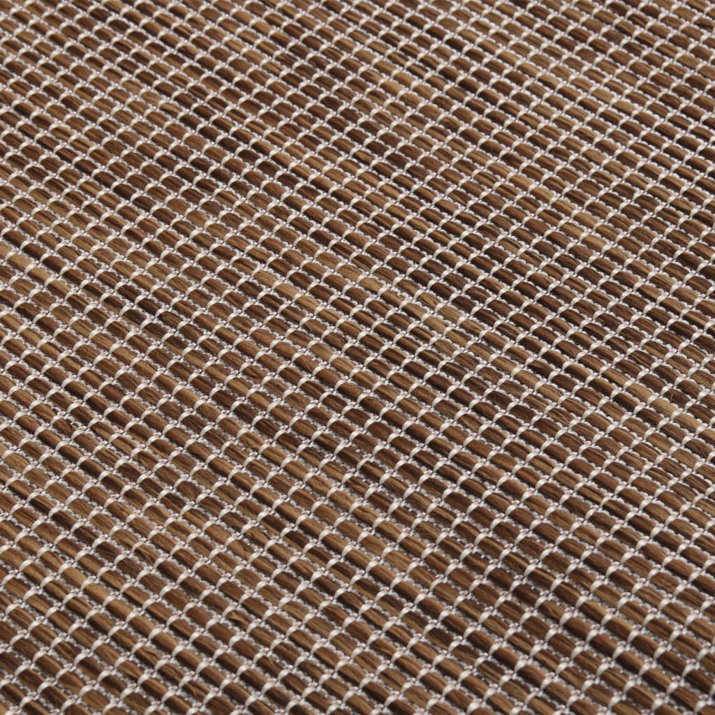 Outdoor-Teppich Flachgewebe 160x230 cm Braun