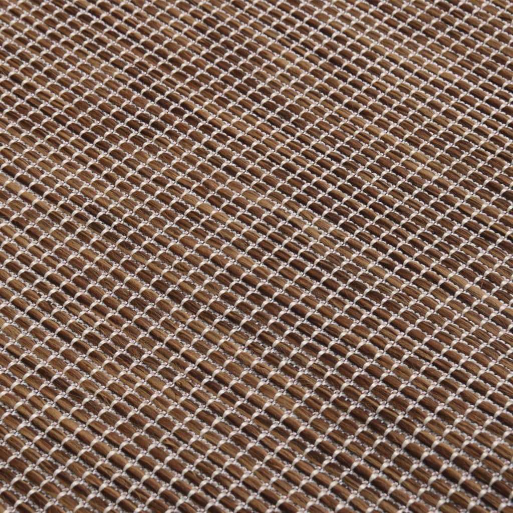 Outdoor-Teppich Flachgewebe 200x280 cm Braun