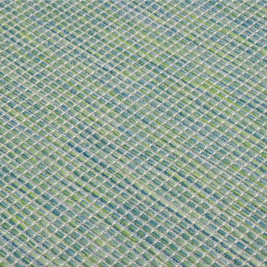 Outdoor-Teppich Flachgewebe 80x150 cm Türkis