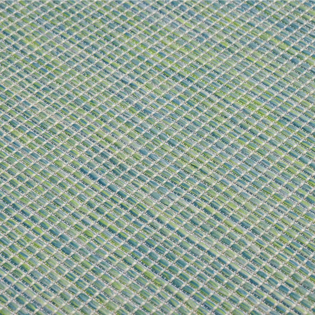 Outdoor-Teppich Flachgewebe 80x250 cm Türkis