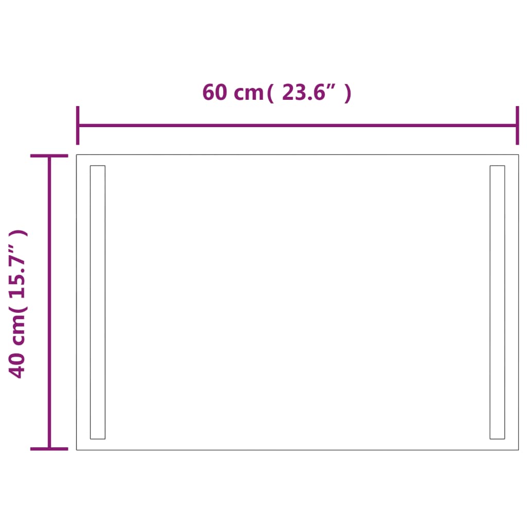 LED-Badspiegel 60x40 cm