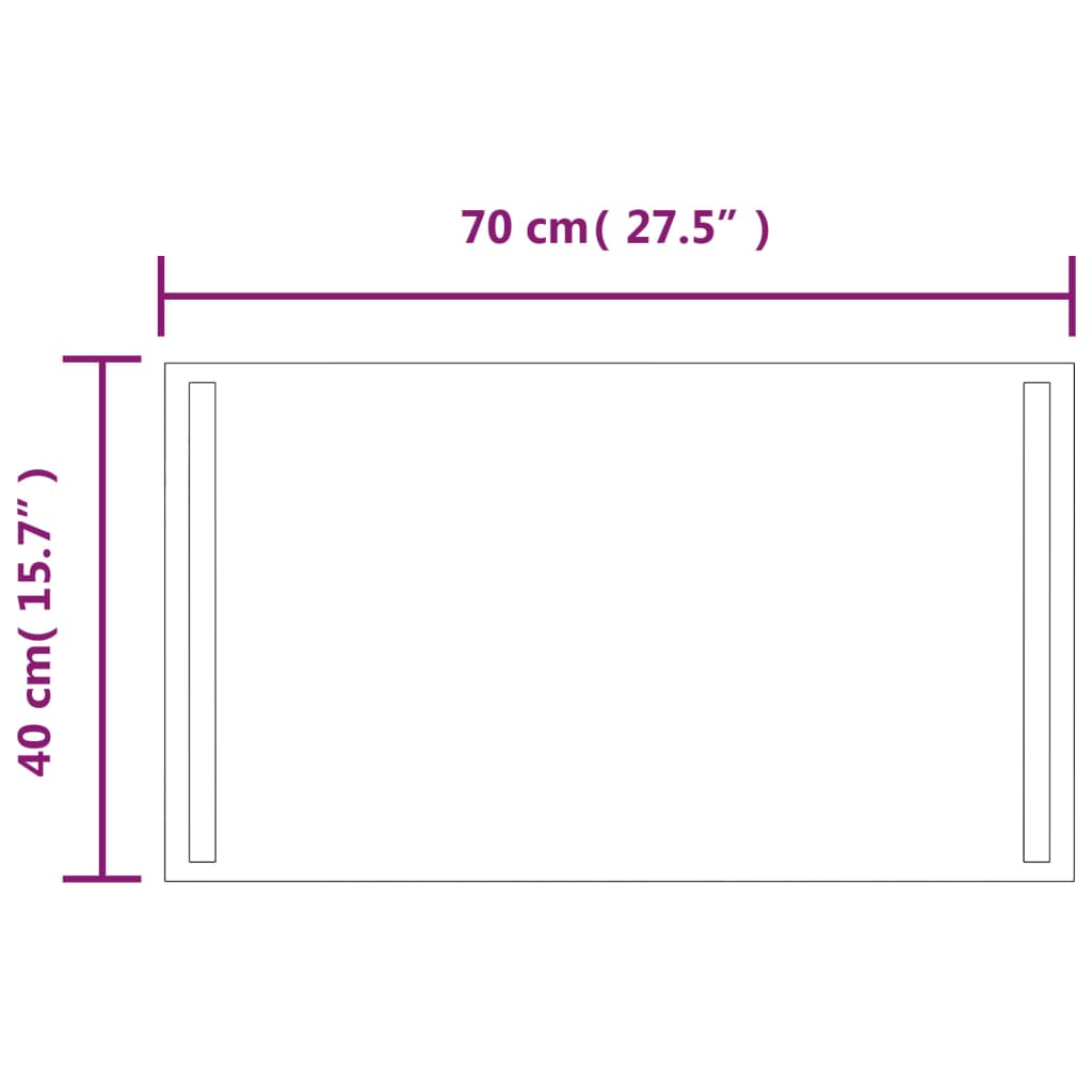 LED-Badspiegel 70x40 cm