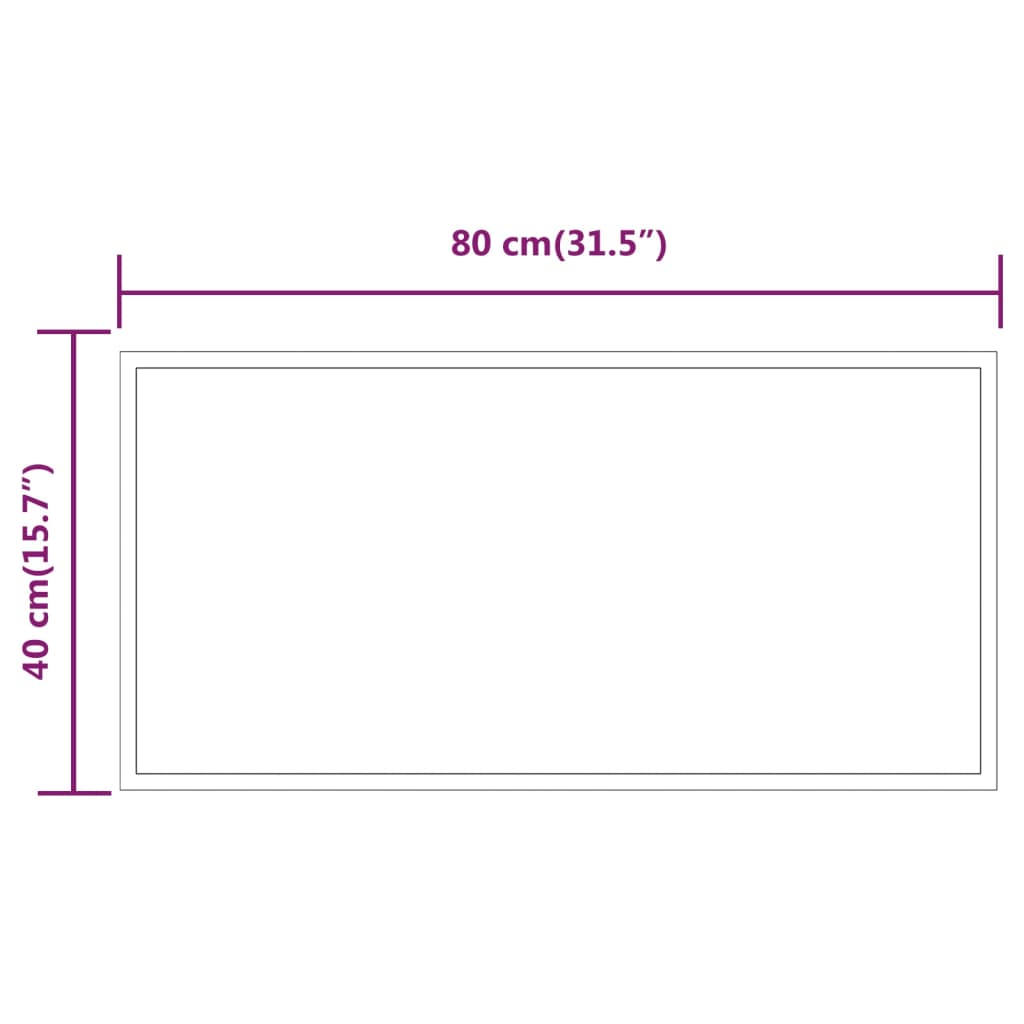 LED-Badspiegel 80x40 cm