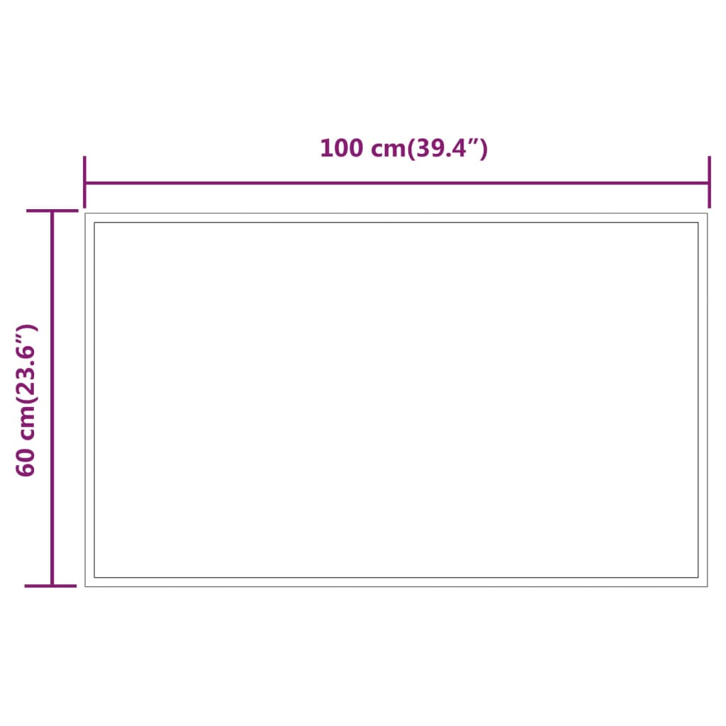 LED-Badspiegel 100x60 cm