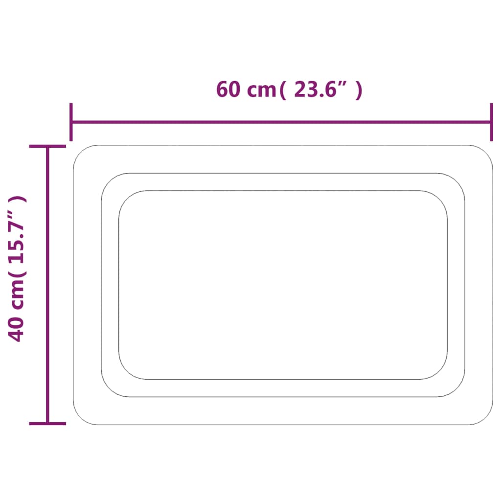 LED-Badspiegel 60x40 cm