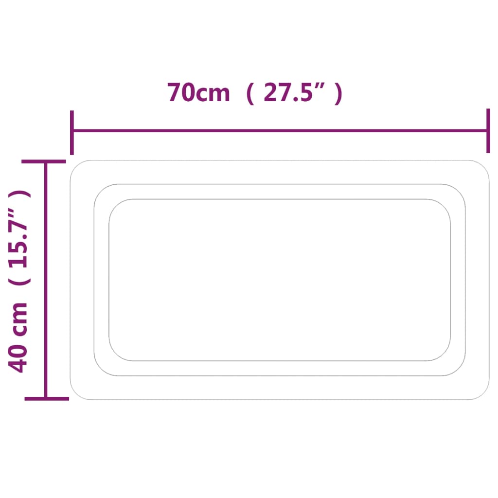 LED-Badspiegel 70x40 cm