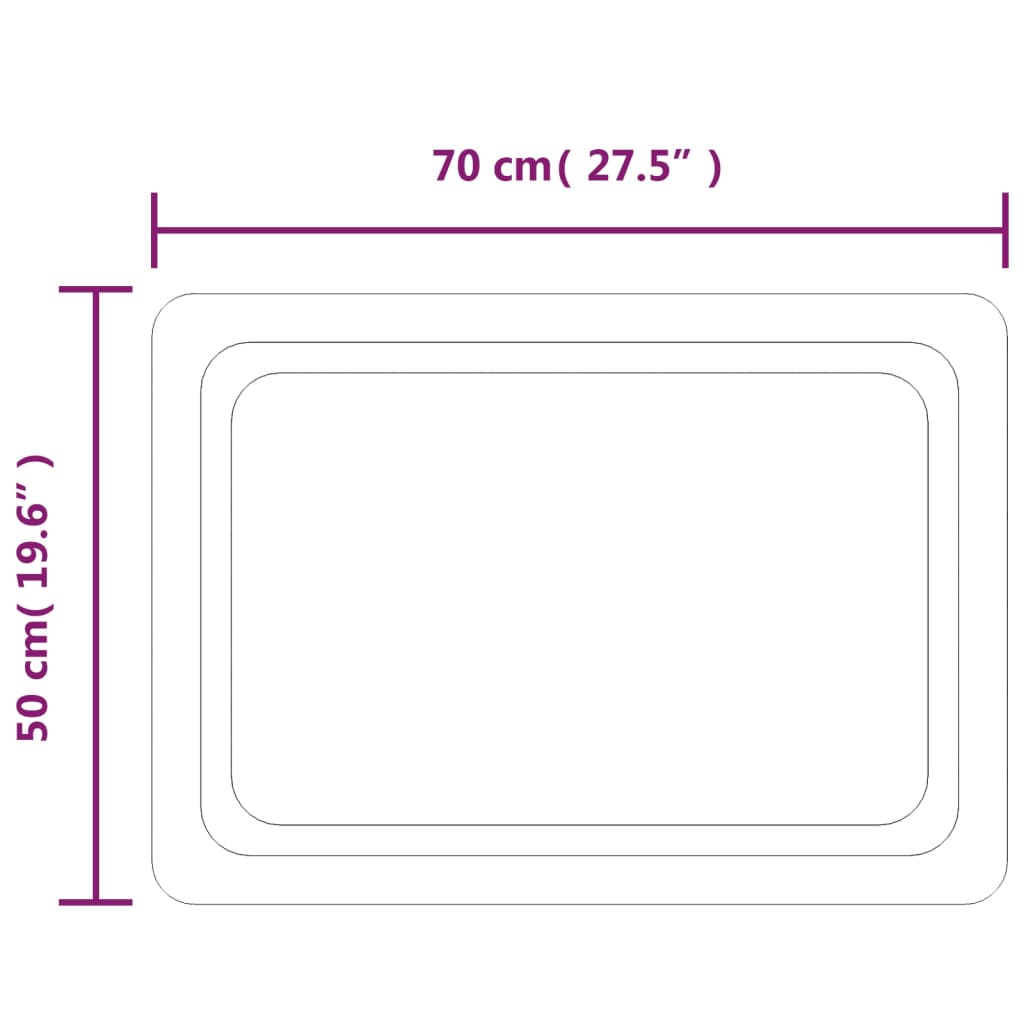 LED-Badspiegel 70x50 cm