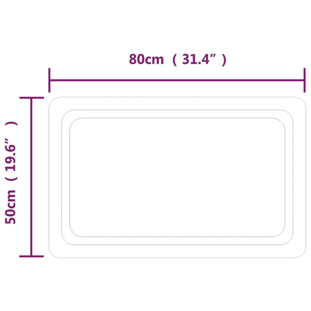 LED-Badspiegel 80x50 cm