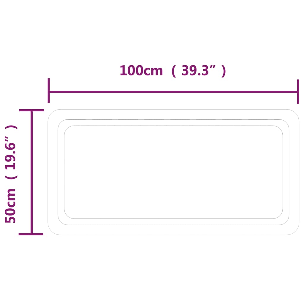 LED-Badspiegel 100x50 cm