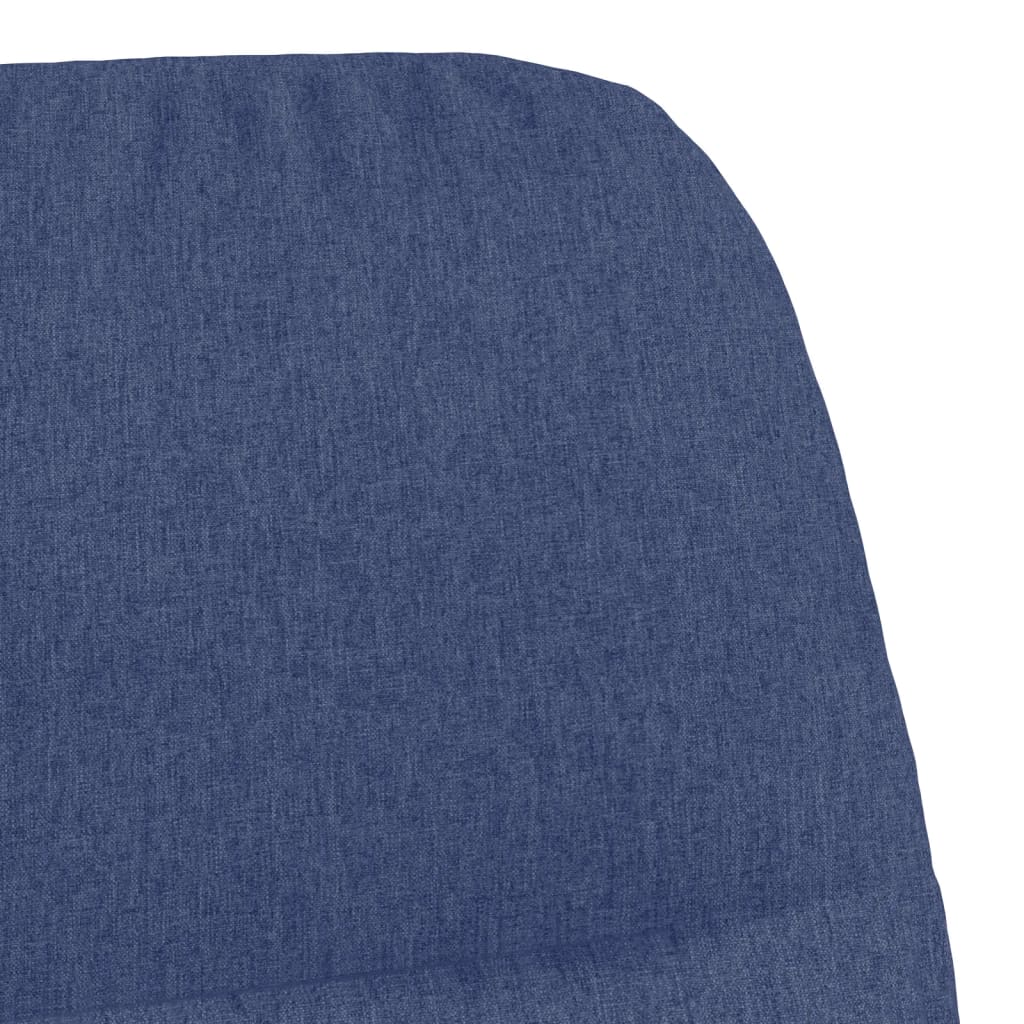 Relaxsessel mit Hocker Blau Stoff